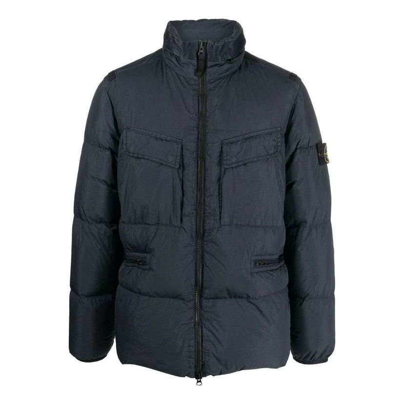 Pufferjacka Stone Island Patch Crinkle Labs Down Padded Jacket Blå | 771540123-V0020