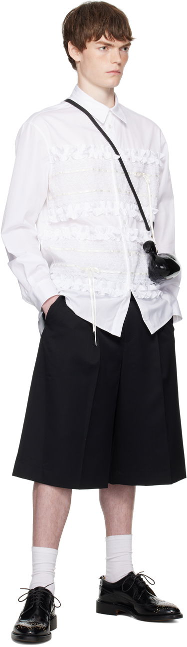 Skjorta Simone Rocha Simone Rocha Lace Ribbon Trim Shirt Vit | 5391 1025, 3