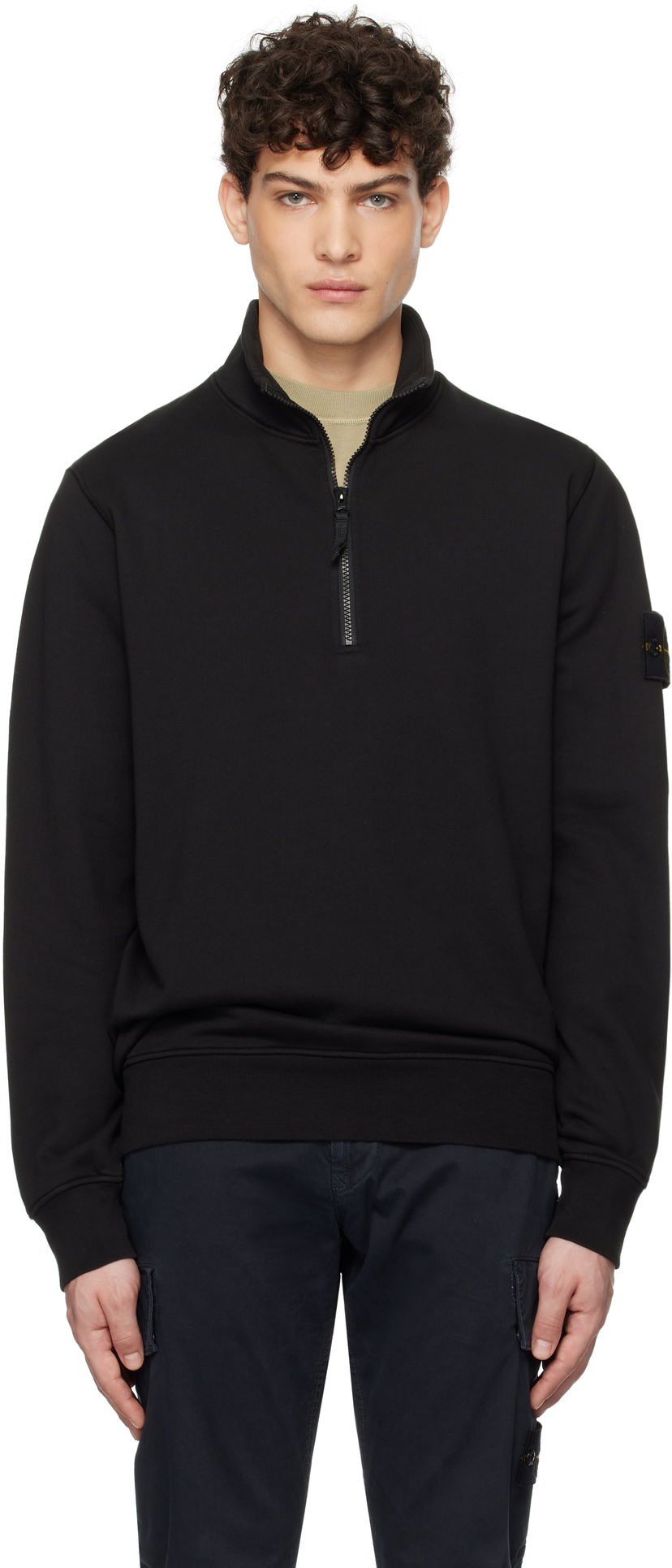 Sweatshirt Stone Island Fleece Sweatshirt Svart | K1S156100619S0051
