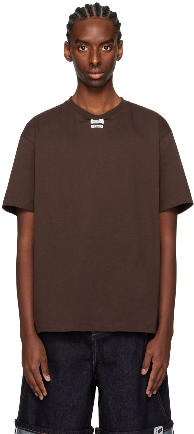 T-shirt ADER ERROR Patch Pocket T-Shirt Brun | BN01SSTS0108BR