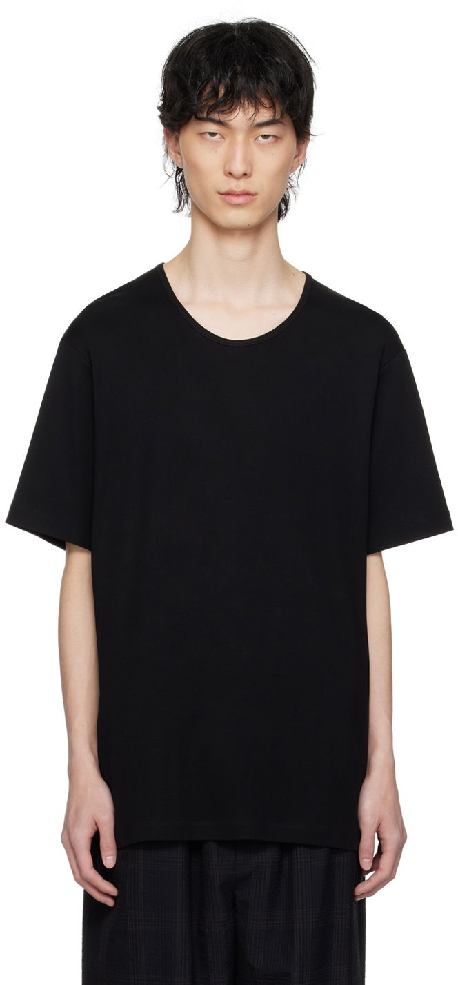 T-shirt LEMAIRE LEMAIRE Rib Knit T-Shirt Svart | TO1109 LJ1016