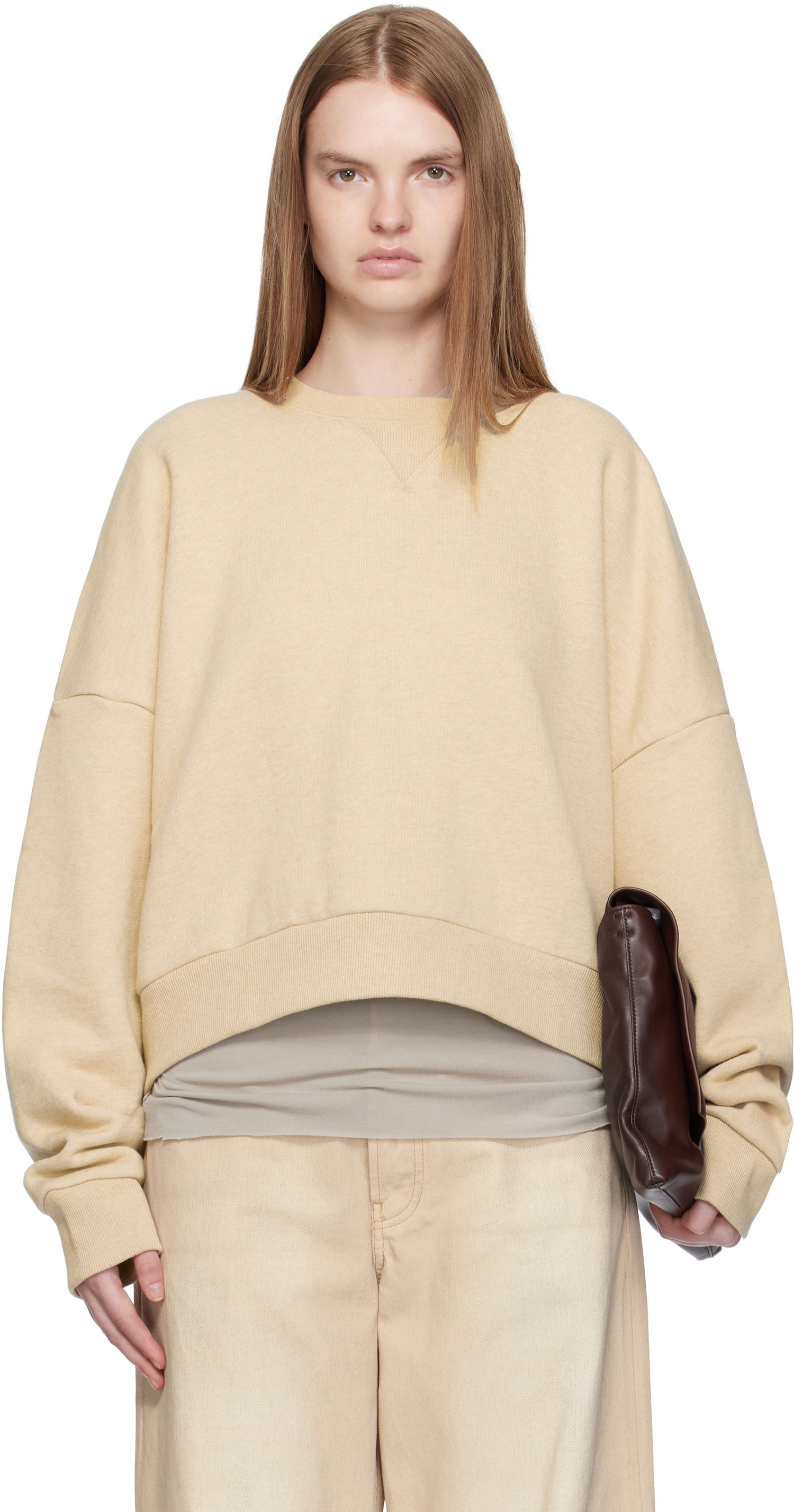 Sweatshirt Entire Studios Box Crew Sweatshirt Gul | ES2126TP, 0