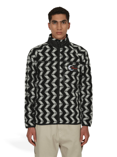 Jacka Pleasures Drifter Fuzzy Jacket Svart | P22F011 BLACK