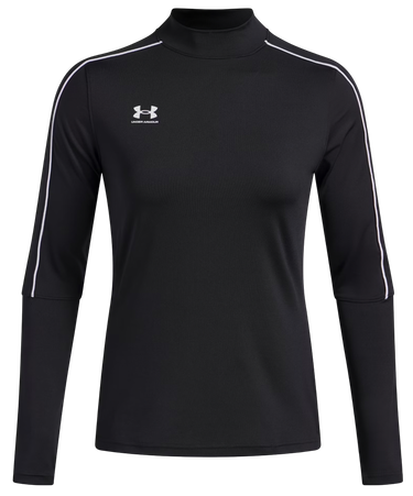 T-shirt Under Armour Challenger Midlayer Mock Neck Long-Sleeve Top with Piping Detail and Thumbholes Svart | 6004072-001, 2