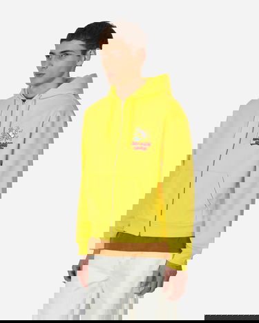 Sweatshirt Sky High Farm Flatbush Printed Zipped Hooded Sweatshirt Gul | SHF03T023 1, 4