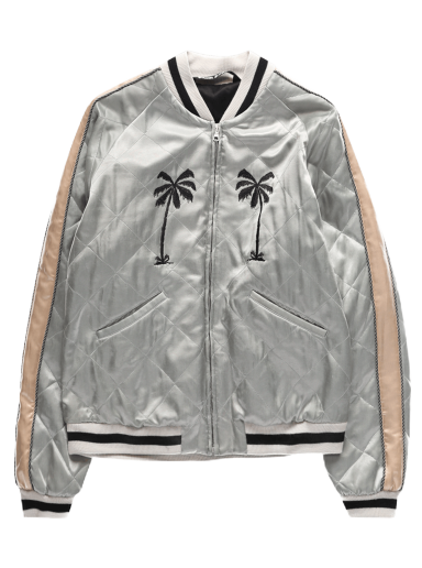Bomberjacka Palm Angels Life Is Palm Souvenir Jacket Grå | PMEA110F22FAB0020910