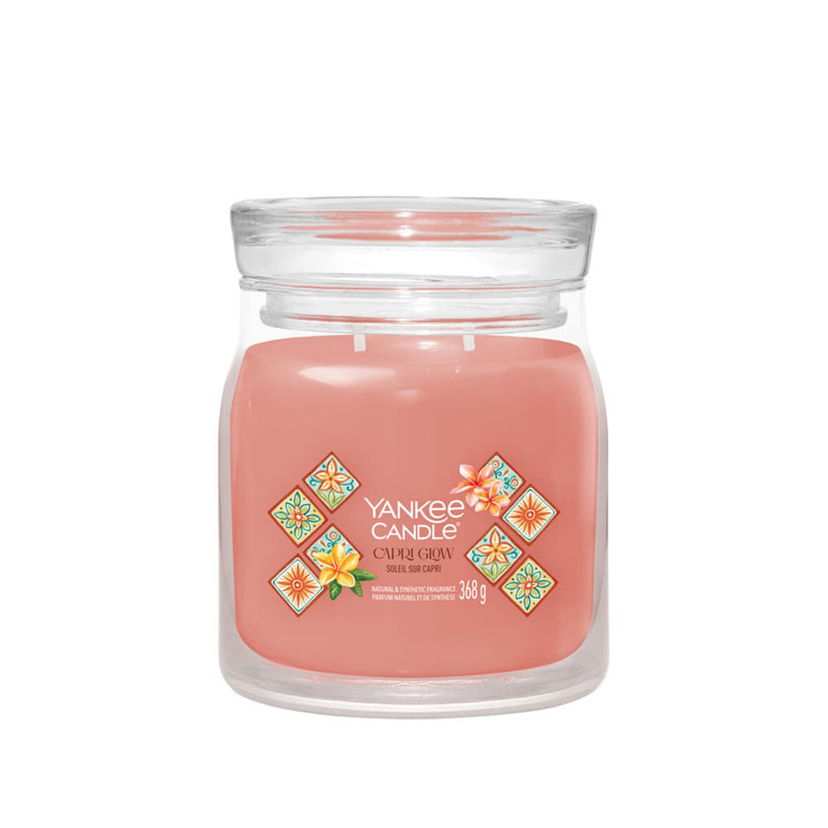 Ljus Yankee Candle Signature Capri Glow Medium Jar 2 Wicks Universal Rosa | 43117