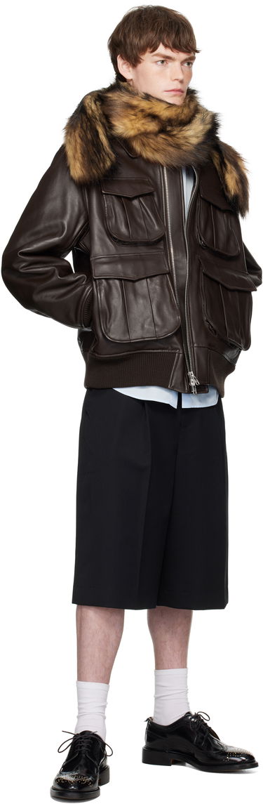 Bomberjacka Simone Rocha Simone Rocha Oversized Multi-Pocket Aviator Jacket Brun | 6130 0456, 3
