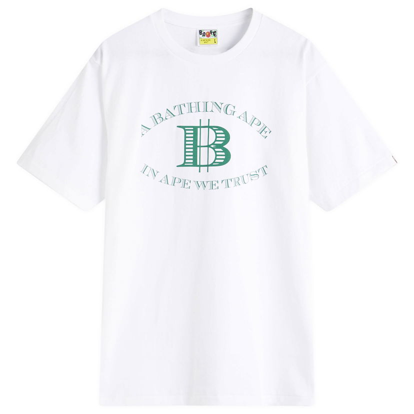 T-shirt BAPE Money B Logo Graphic T-Shirt, Size Large Vit | 001TEL301058M-WHT