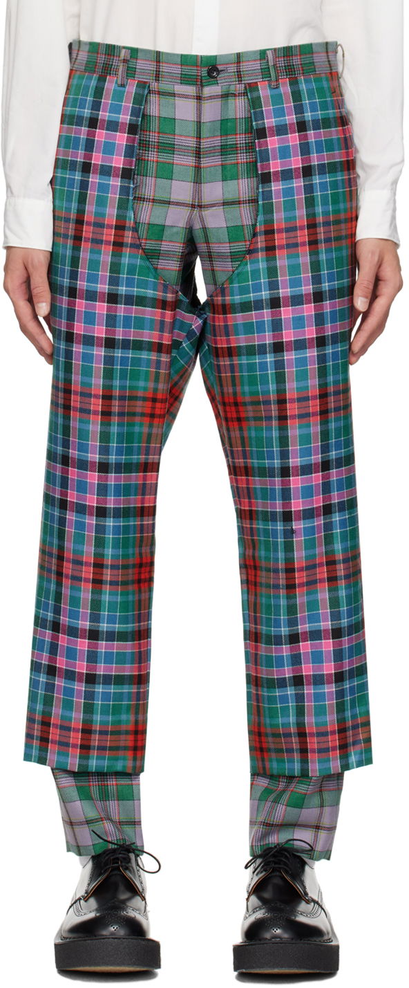 Byxor Comme des Garçons Comme des Garçons Homme Plus Tartan Chaps Trousers Flerfärgad | PL-P013-051-1-1