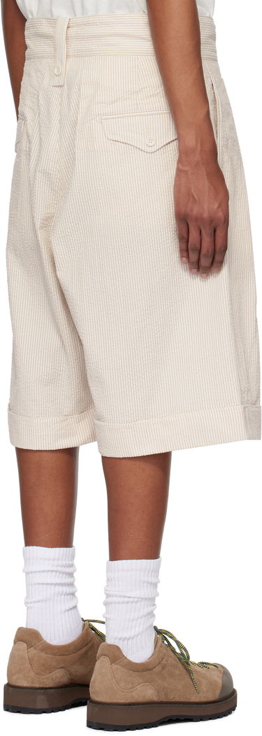 Shorts Engineered Garments Engineered Garments Gurkha Seersucker Shorts Beige | 25S1E005, 2