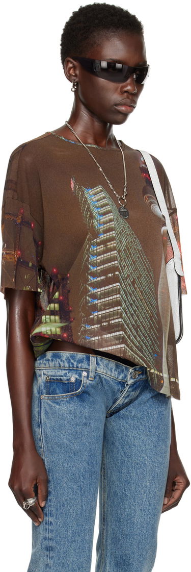 T-shirt Jean Paul Gaultier Jean Paul Gaultier Shayne Oliver Edition City Graphic T-Shirt Brun | 24/27-U-TS080-T551-60405030, 1