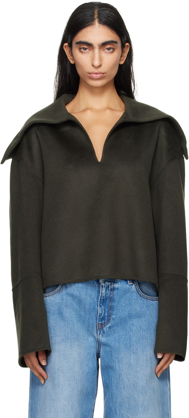 Sweater Nanushka Gray Maxe Sweater Svart | NW24PFSG26997