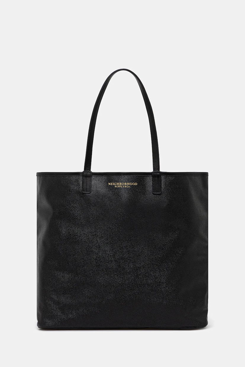 Tygpåse Neighborhood NEIGHBORHOOD Coated Tote Bag Svart | 251TQNH.CG01