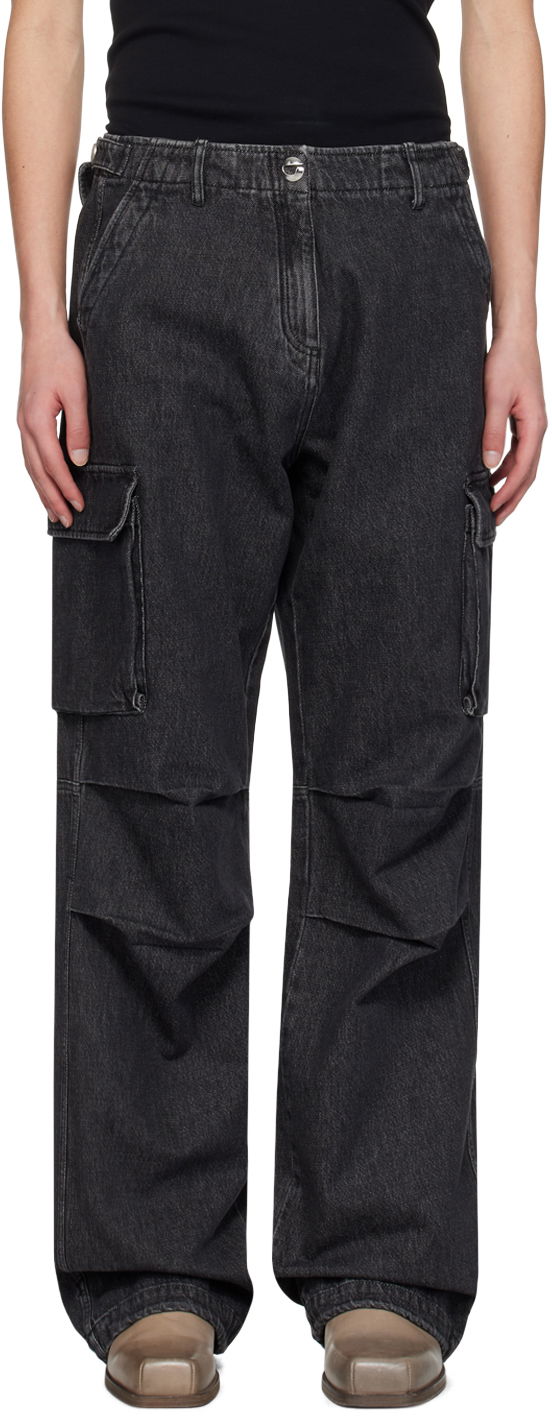Cargo byxor Coperni Coperni Relaxed Fit Cargo Denim Jeans Svart | COPP40852MEN