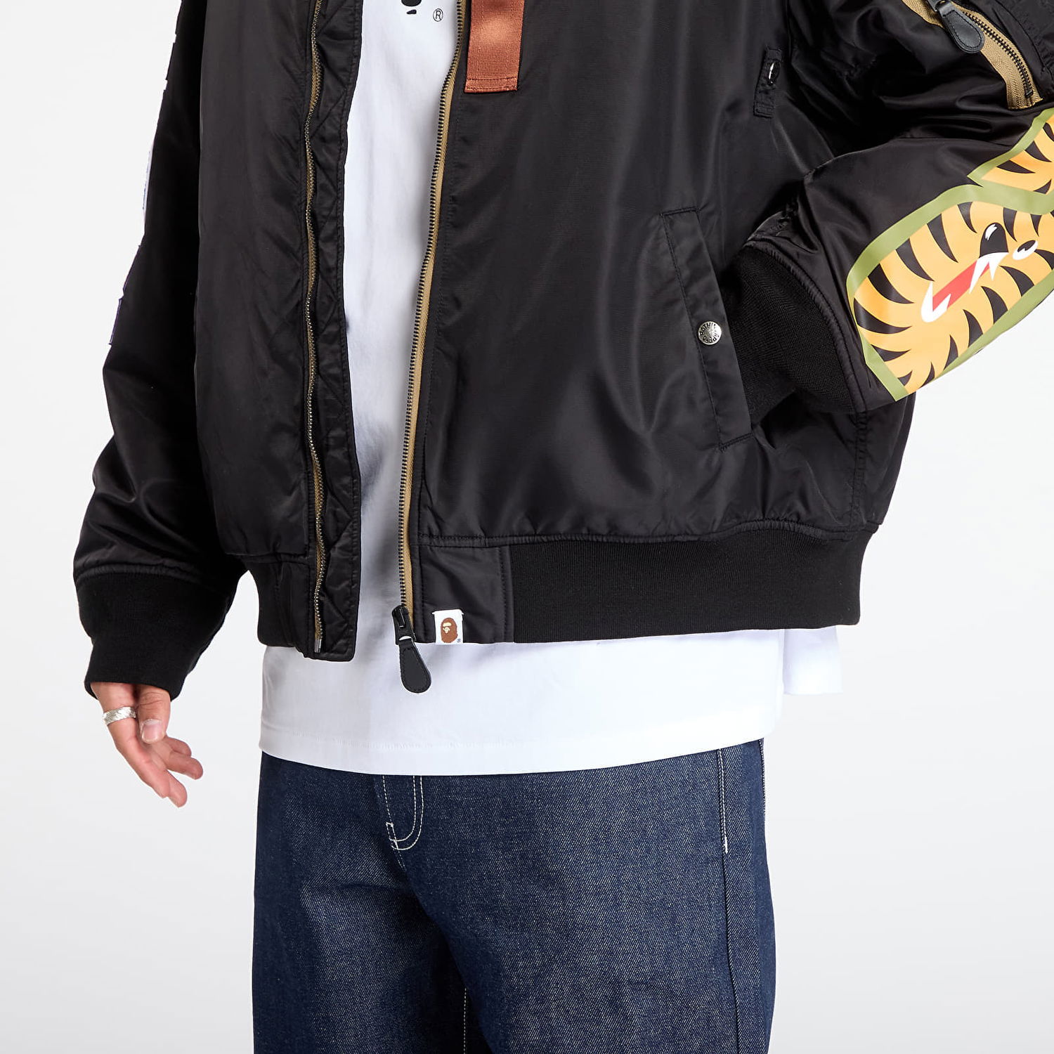 Bomberjacka BAPE Shark Ma-1 Bomber Jacket Svart | 001HJL801003MBLK, 1