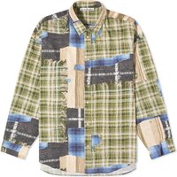 Skjorta Acne Studios Setar Towel Print Check Shirt Grön | BB0578-BHM, 1