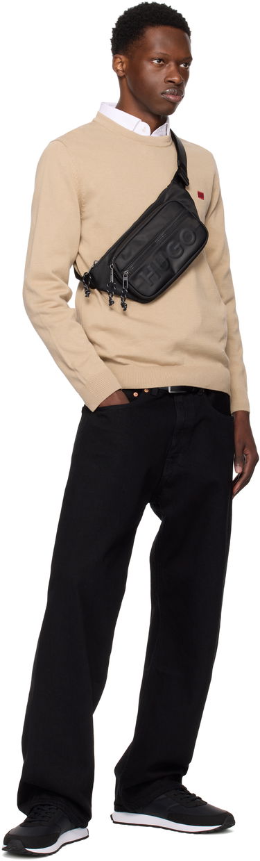 Midjeväska BOSS Hugo Embossed-Logo Belt Bag Svart | 50543264, 3