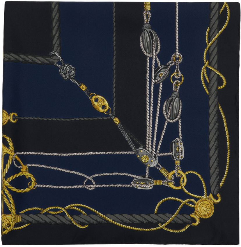 Halsduk Versace Nautical Scarf Mörkblå | 1001600_1A09964
