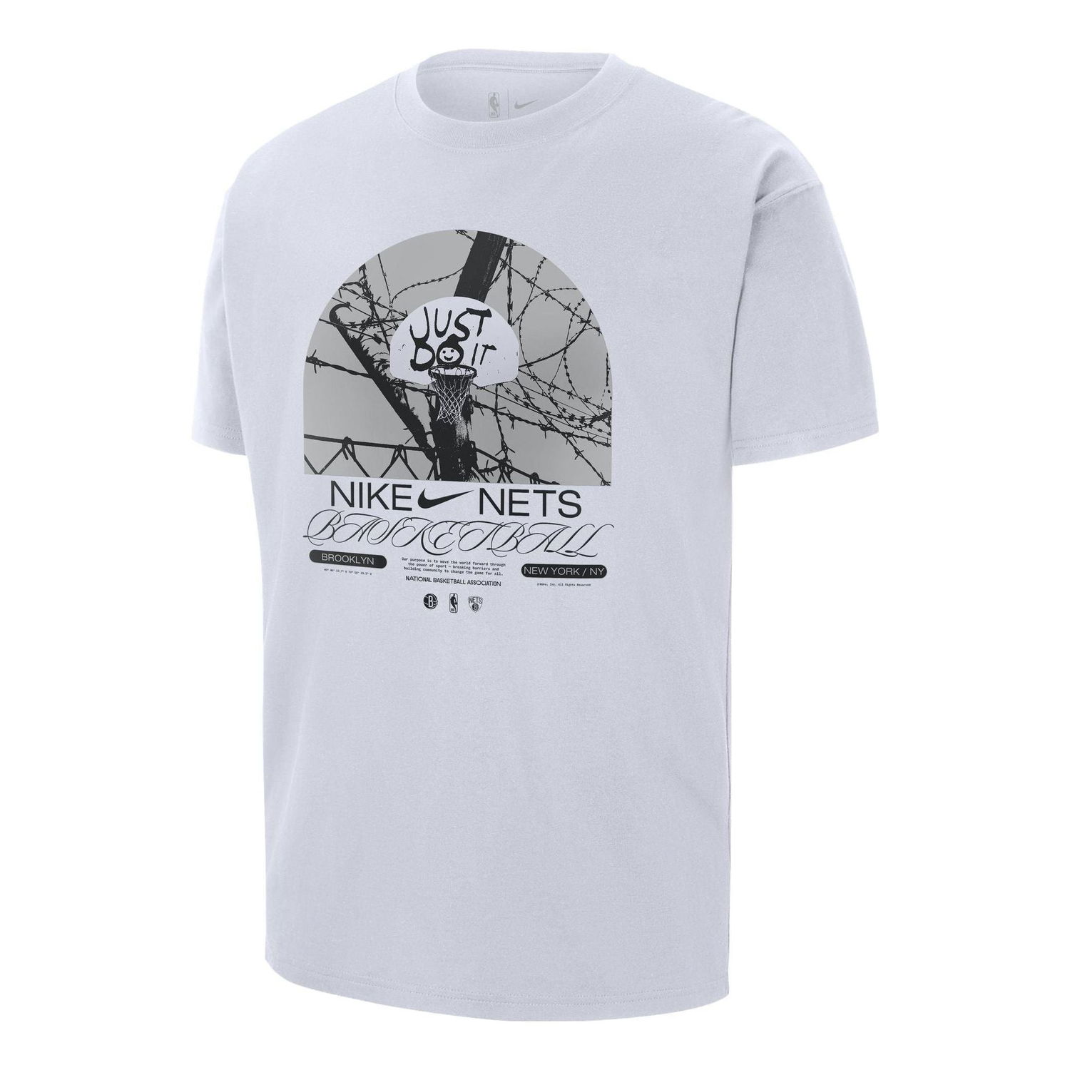T-shirt Nike Brooklyn Nets Courtside Graphic T-Shirt Vit | DR6289-100, 0