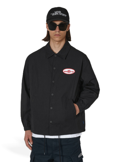 Jacka Awake NY King Logo Twill Coaches Jacket Svart | AWK-SP23-OT007  CHA