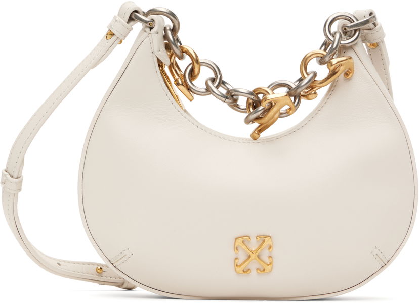 Handväska Off-White Off-White Hemisphere Shoulder Bag Vit | OWNN184C99LEA0010400