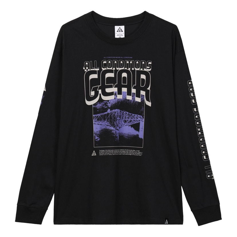 T-shirt Nike ACG Long Sleeve T-Shirt 'Gear' Svart | FQ3730-010