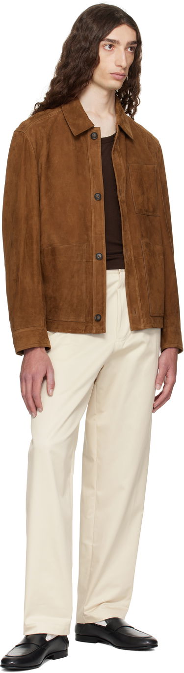 Jacka BOSS Regular-Fit Suede Jacket Brun | 50543204, 4