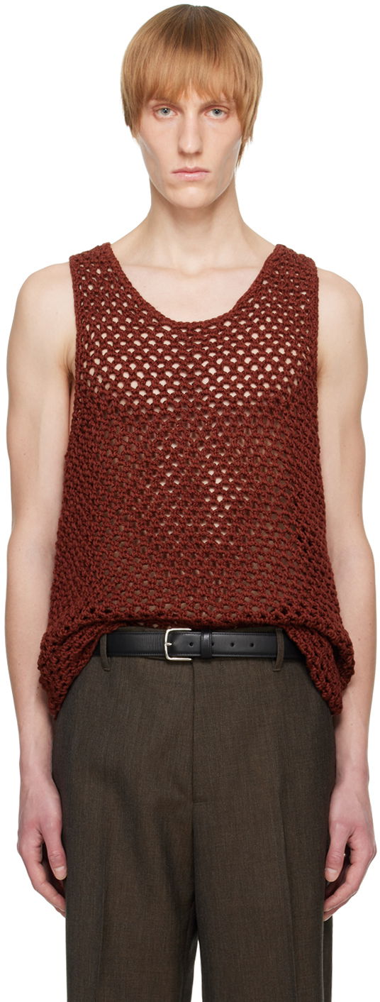 Linne The Row Knitted Tank Top Röd | 449-Y156