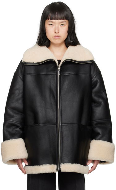 Jacka TOTEME TOTEME Signature Shearling Jacket Svart | 214-122-606, 0