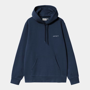 Sweatshirt Carhartt WIP Carhartt WIP Hooded Script Embroidery Sweatshirt Mörkblå | I035392_25, 3