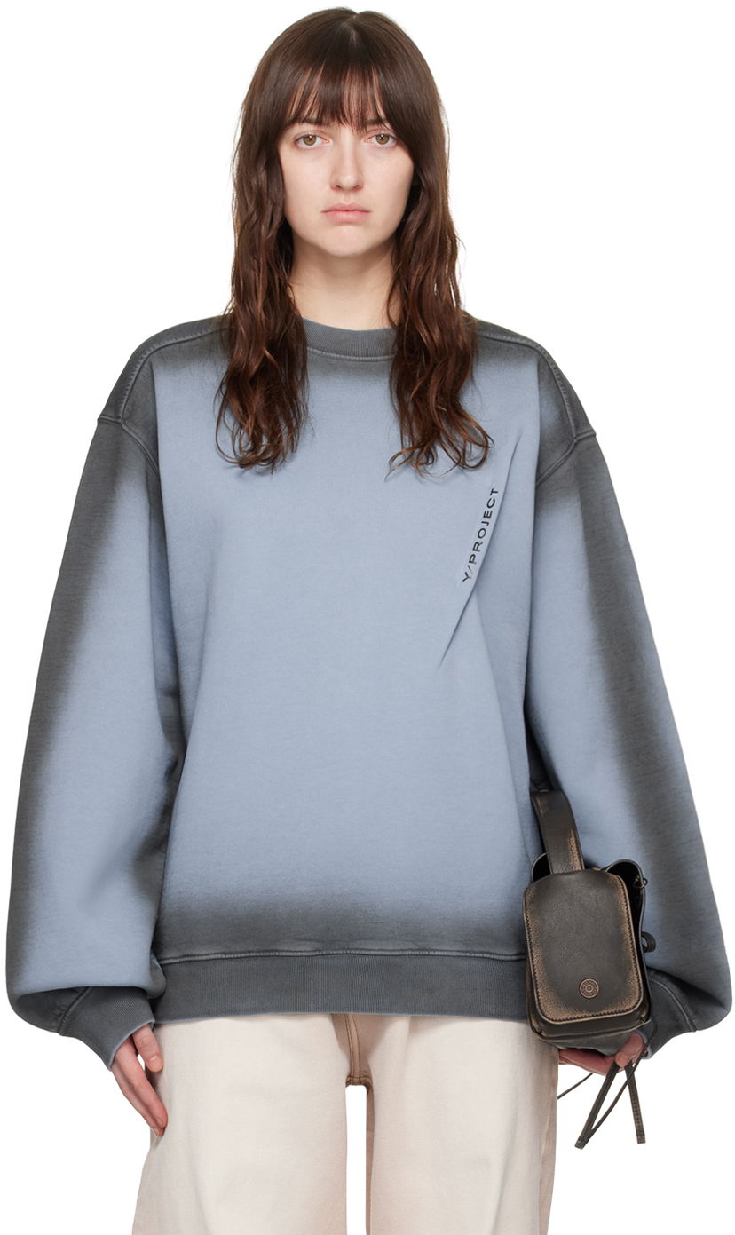 Sweatshirt Y/PROJECT Logo Sweatshirt Blå | 204SH001