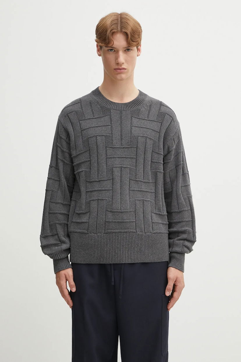 Sweater KENZO Kenzo Weave Jumper Knit Sweater Grå | FF55PU7083CB