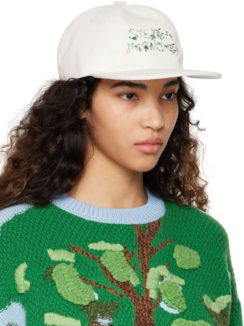 Keps Stella McCartney Stella McCartney Embroidered Cap Vit | 570194WP0172, 1