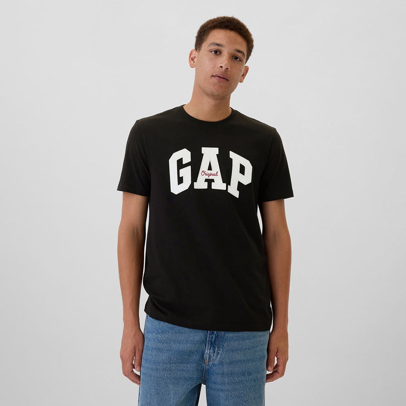 T-shirt GAP T-shirt Logo Tee True Black XXL Svart | 542246-03