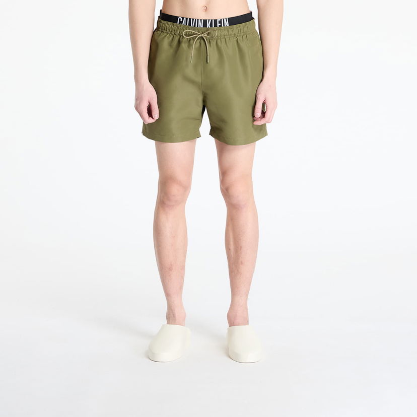 Badkläder CALVIN KLEIN Calvin Klein Jeans Medium Double WB Boardshorts Grön | KM0KM01093 LB6