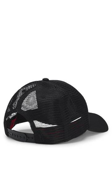 Keps BOSS HUGO Twill Trucker Cap with Logo Label Svart | 50519398, 1