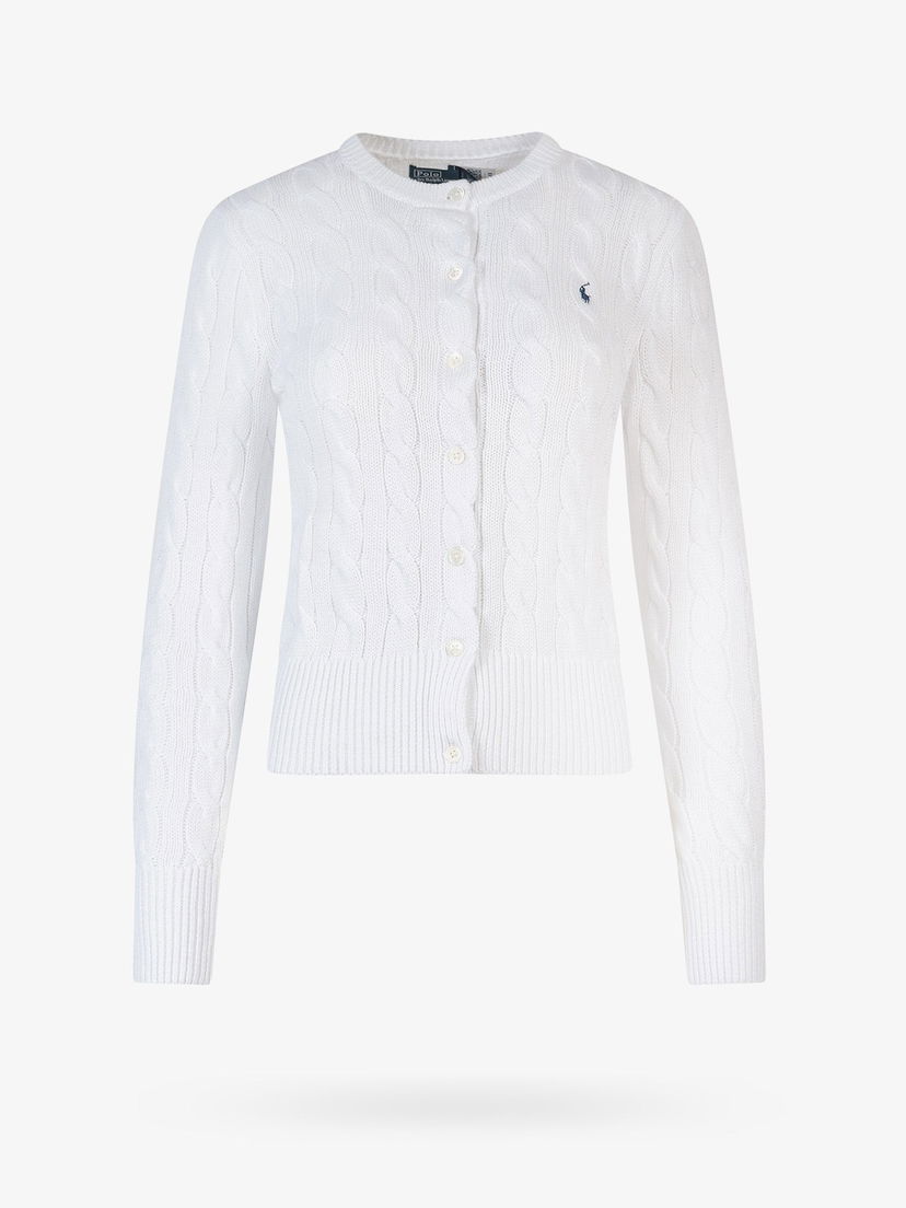 Sweater Polo by Ralph Lauren White Cable Knit Cardigan Vit | 211891643001