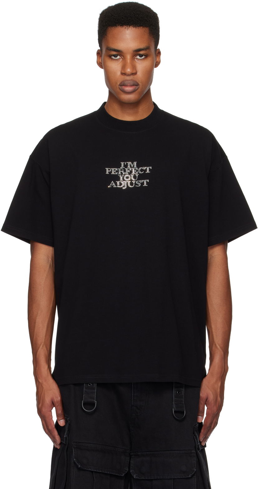 T-shirt VETEMENTS 'I'm Perfect You Adjust' Graphic T-Shirt Svart | UA66TR680B