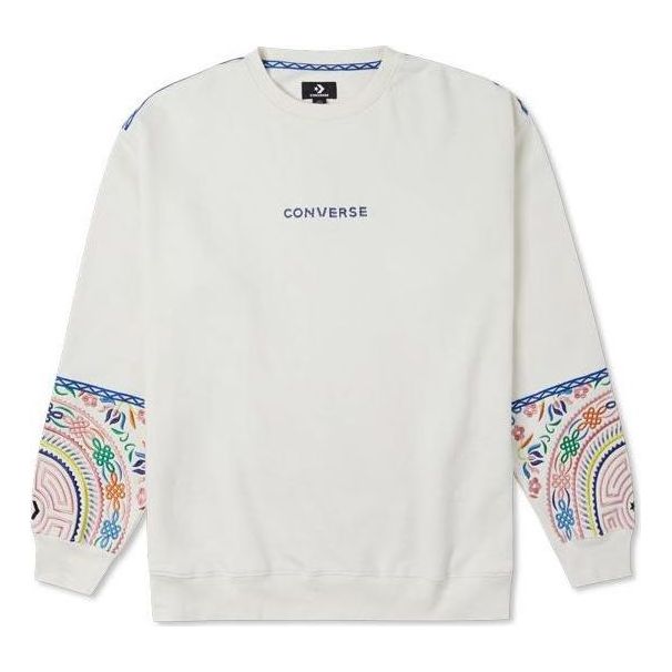 Sweatshirt Converse Tapestry Crewneck Sweatshirt Vit | 10025058-A01