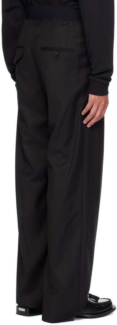 Byxor We11done Logo Straight Leg Trousers Svart | WD-PT4-20-729-U-BK, 2