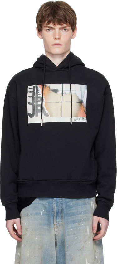 Sweatshirt Jean Paul Gaultier Jean Paul Gaultier Printed Fire Hoodie Svart | 25/03-W-TO296-J003-001501, 0