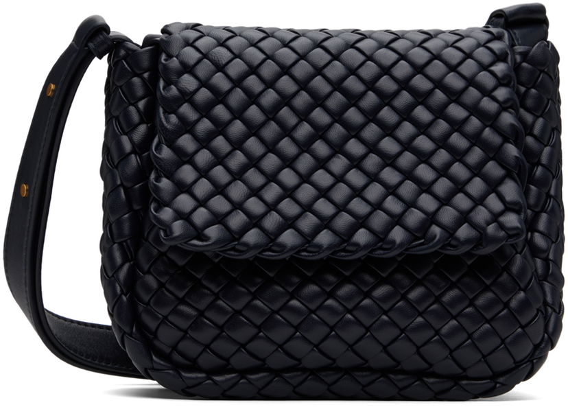 Axelväska Bottega Veneta Mini Cobble Shoulder Bag Mörkblå | 762711 V01D1