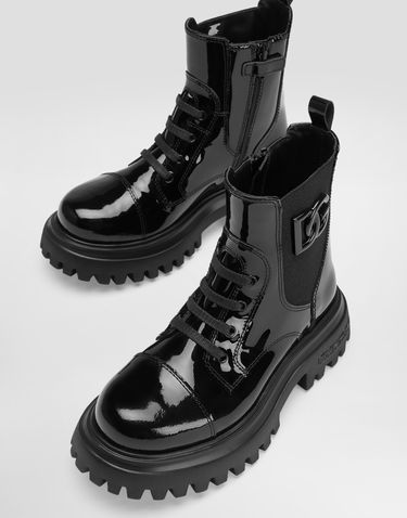 Tillbehör Dolce & Gabbana Dolce & Gabbana Patent Leather Ankle Boots With Elastic Svart | D11360A9A8180999, 3