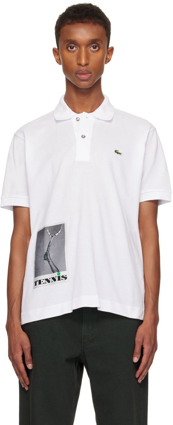 Polotröja Lacoste Polo With Print Vit | PH1428