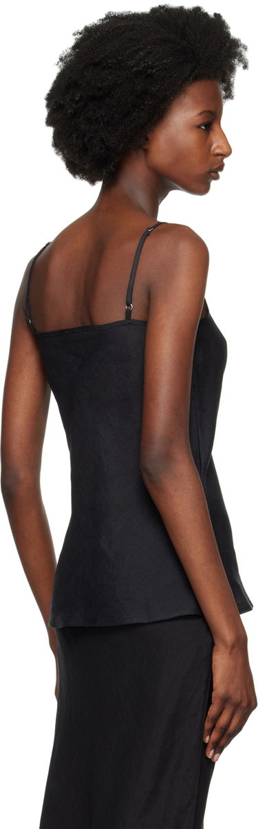 Linne Baserange Dydine Black Camisole Top Svart | TODY-SL-000, 2
