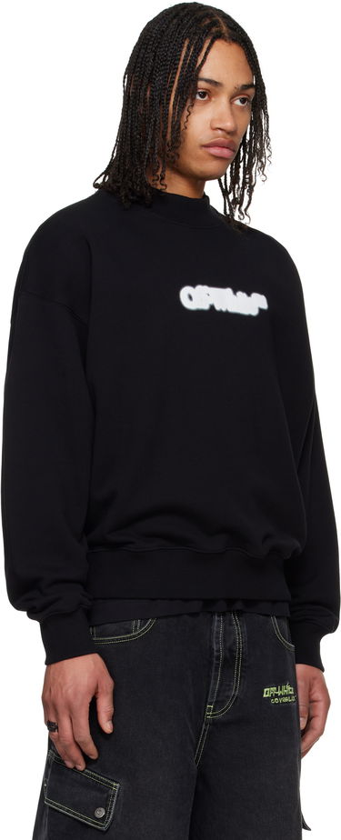 Sweatshirt Off-White Off-White Spray Arrow Skate Crewneck Svart | OMBA054S25FLE0041001, 4