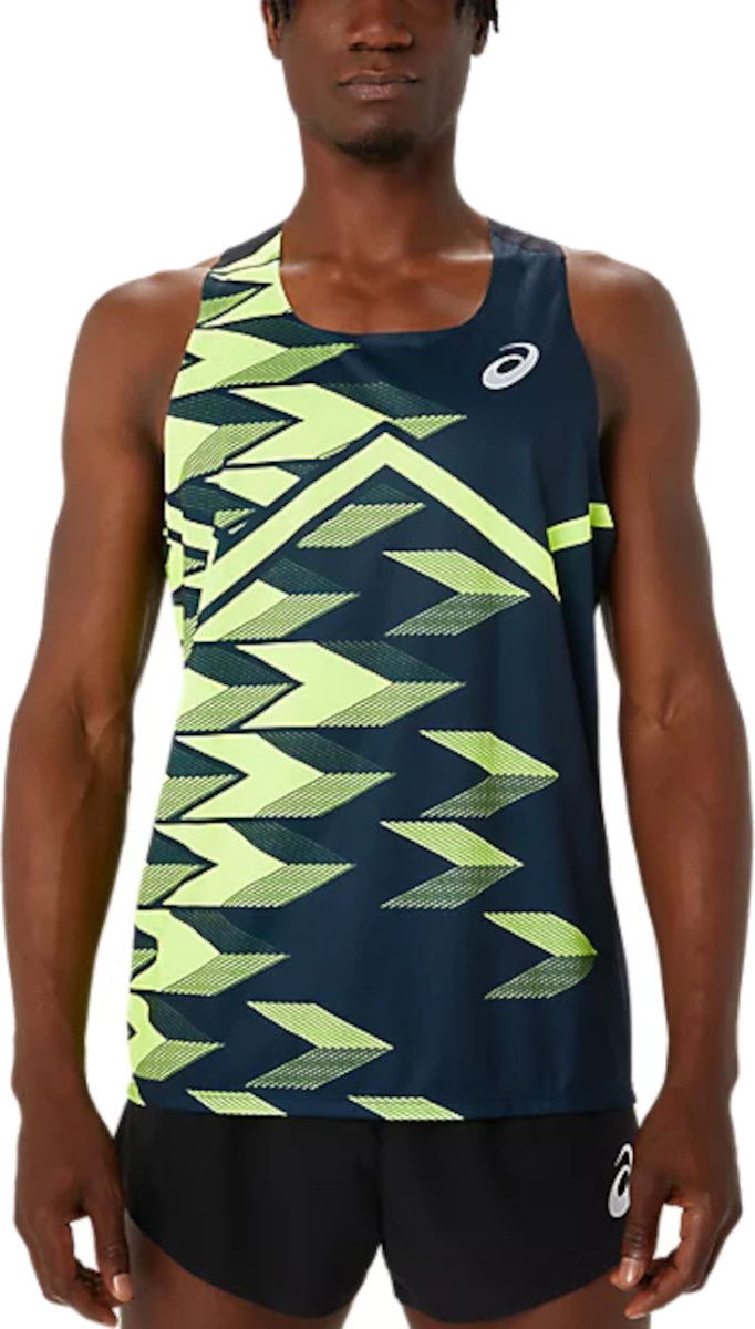 Linne Asics MEN LIGHT GRAPHIC SINGLET Mörkblå | 2091a683-410