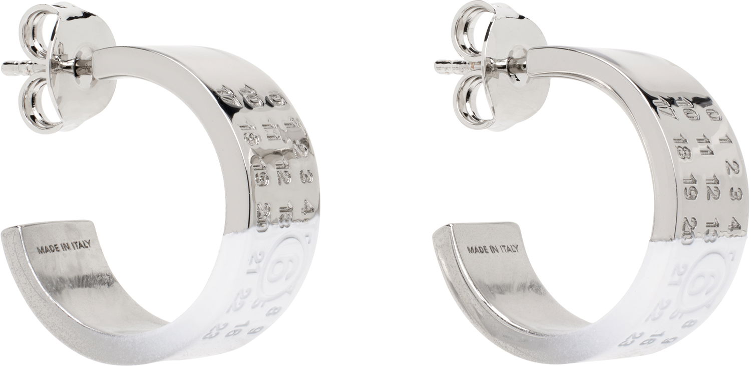 Örhängen Maison Margiela MM6 Maison Margiela Minimal Logo 8 Hoop Earrings Metallisk | SM7VG0056 P8339, 1
