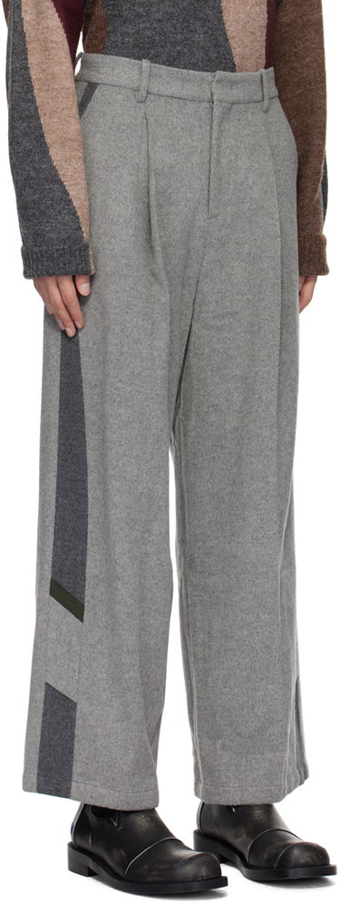 Byxor ADER ERROR Wool Straight-Leg Trousers Grå | BMADFWSA0203GR, 4